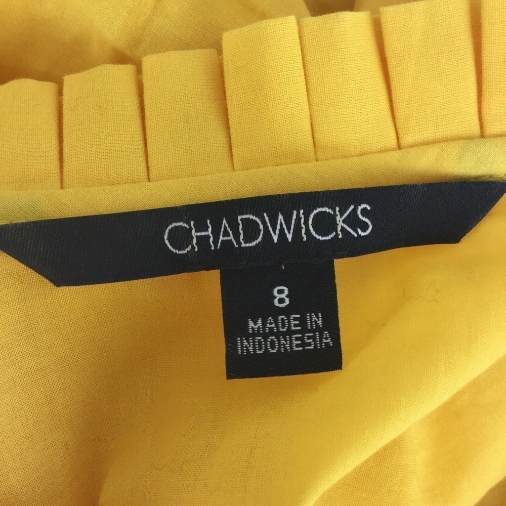 Chadwicks Ruffle Embroidered Button Front Blouse - Picture 8 of 8